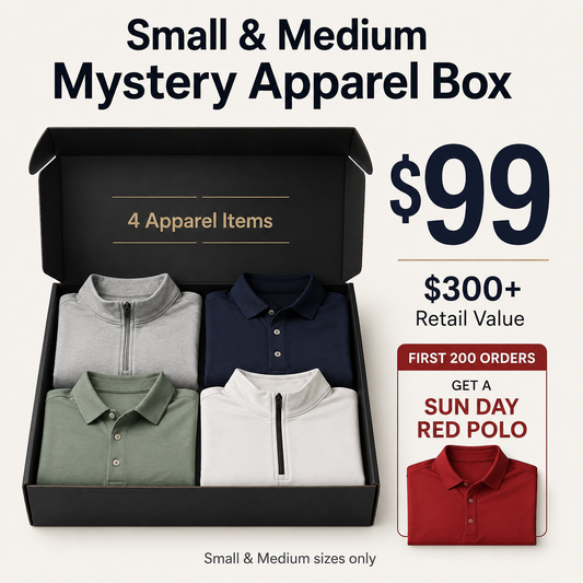 Men's Small & Medium Mystery Apparel Box - GolfText